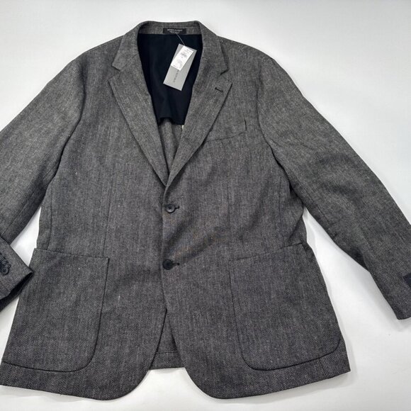 Banana Republic Other - Banana Republic Wool Linen Blazer Mens 46 Tailored Slim Gray Suit Coat $400 NEW
